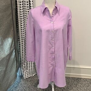 Pomander.  Medium. Lavender Button-Up Tunic Shirt. Perfect for Easter